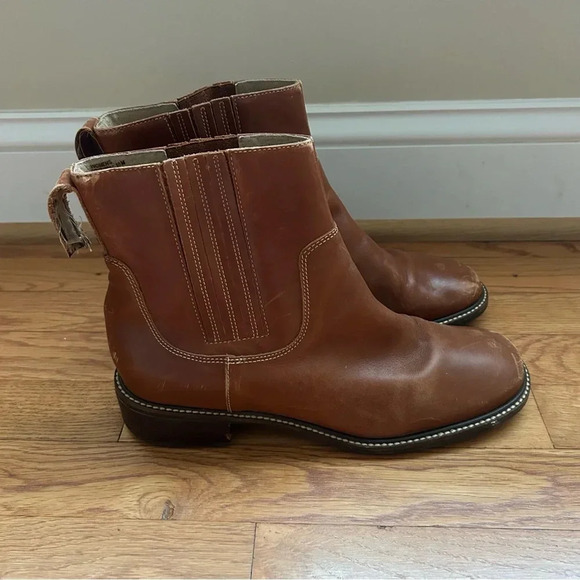 LL Bean Women's Brown Fashion Dress Leather Ankle Boots Size 10 - Picture 3 of 6